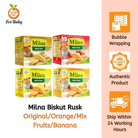 Milna Baby Biscuit Rusk 130g Shopee Malaysia
