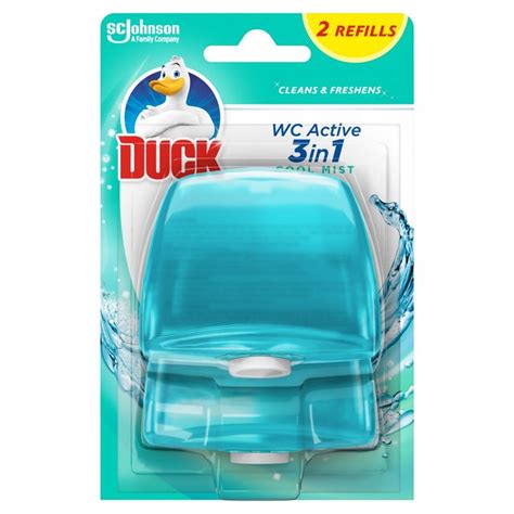 duck 3in1 toilet liquid rimblock refill cool mist duo pack morrisons