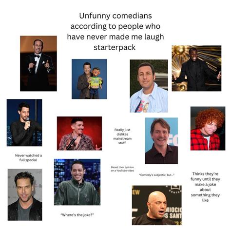 Unfunny Comedians According To People Who Have Never Made Me Laugh