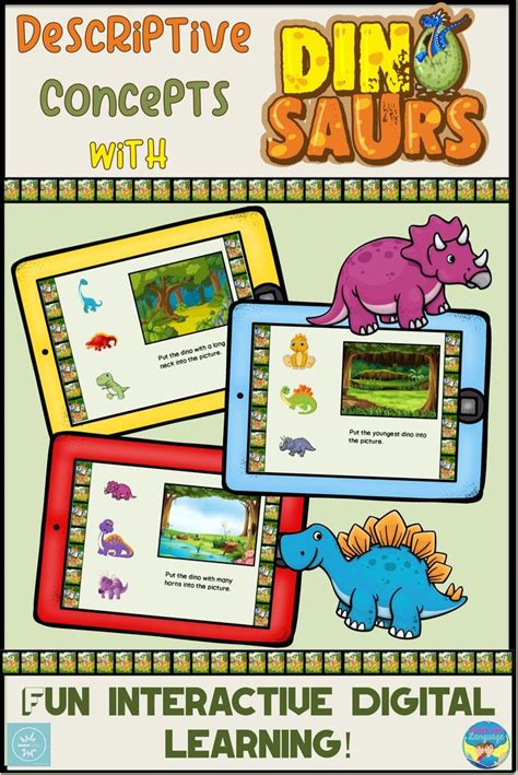 BOOM Cards Digital Speech Therapy Descriptions Dinosaurs Interactive Learning Special