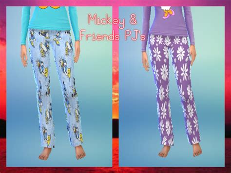 The Sims Resource Mickey And Friends Pajama Set Parenthood Needed