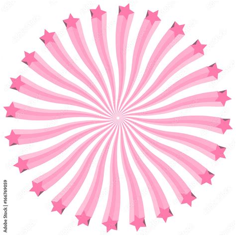 Monochrome 3d Pink Stars Burst Clipart Star In Sunburst Shapes Design