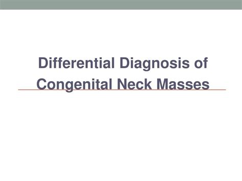 Ppt Differential Diagnosis Of Congenital Neck Masses Powerpoint