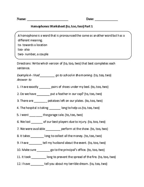 4th Grade Language Arts Free Printable Worksheets