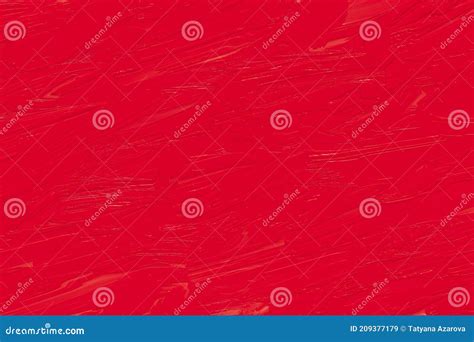 Red Oil Paint Texture Painted Wall Background Rough Brush Strokes On