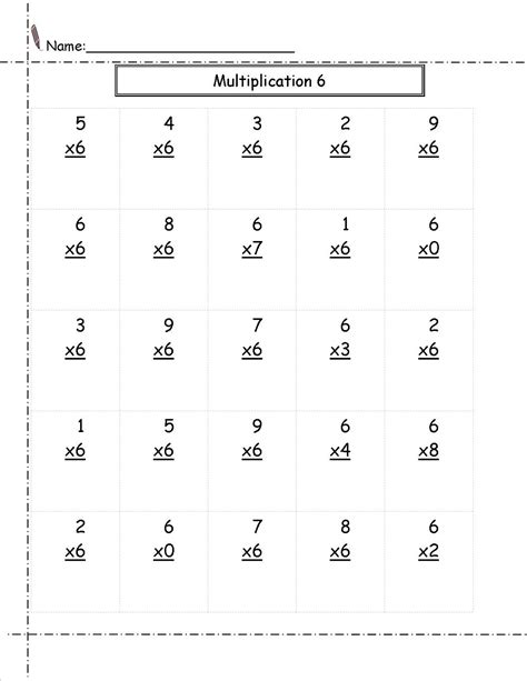 Printable 6 Times Table Worksheets Activity Shelter