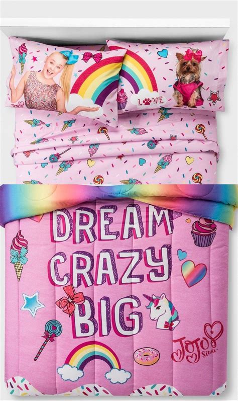 Jojo siwa twin comforter and sheet set with jojo unicorn pillow. Jojo Siwa Comforter and Sheets 5pc Bedding Set Full Size ...