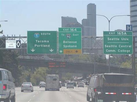 I 5 Exit 164 And Exit 165a Downtown Seattle Downtown Seattle Seattle