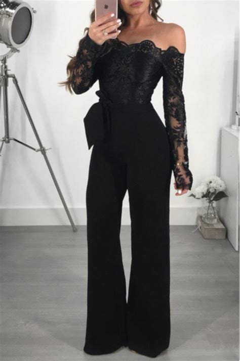 Black Lace Wide Leg Jumpsuit Womens Alternative Apparel Edgy Couture