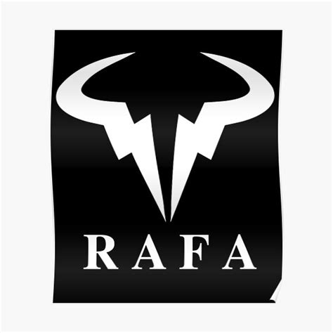 Rafa Rafael Rafa Nadal Raging Bull Logo On Black Poster For Sale By