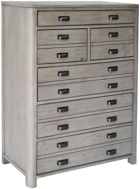 Tende Reclaimed Pine 6 Drawer Tall Chest Bedroom Furniture
