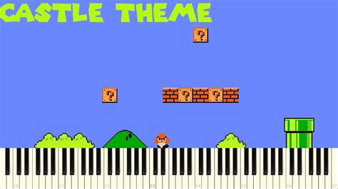 Super Mario Bros 1 Castle Theme Piano Tutorial Youtube