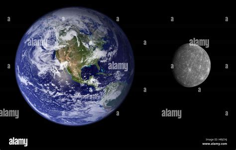 Earth And Mercury Stock Photo Alamy