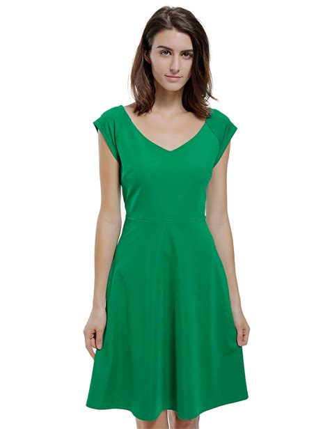 2017 Hot Sale Fashion Girls Dresses Sexy Deep V Neck Dress Green Short