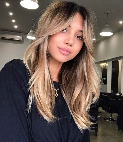 Shoulder Length Hair With Long Layers And Curtain Bangs Lowcostfryebootsnyc