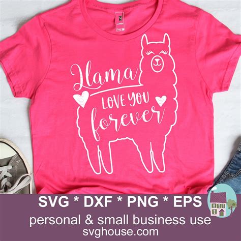 Llama Love You Forever SVG Etsy