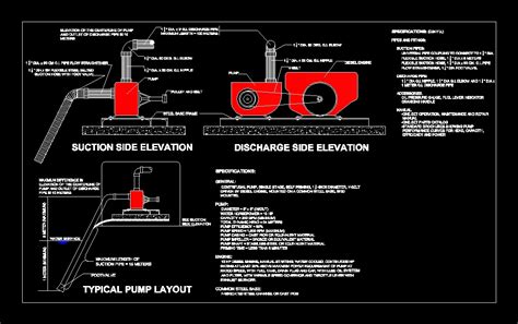 Typical Pump Layout Dwg Block For Autocad Designs Cad