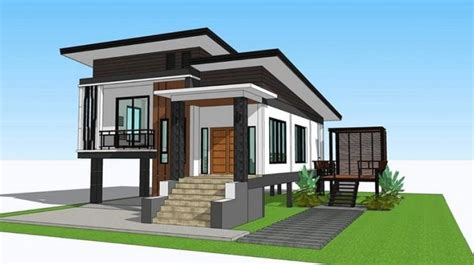 Elevated Bungalow House Design With Floor Plan