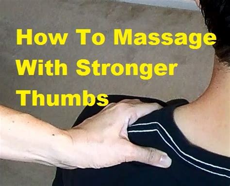 Massage Monday How To Massage Shoulders With Stronger Thumbs How To