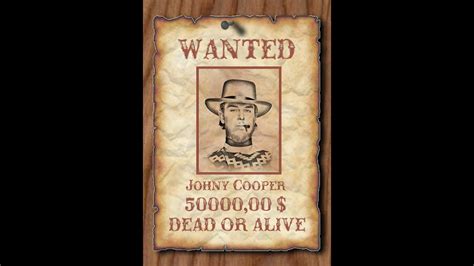 Old distressed western criminal vector template. Tutoriel Photoshop Création d'une affiche WANTED - YouTube