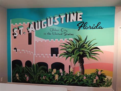 Amy Stumps Mural Provides Slice Of St Augustine At Pillars Castle