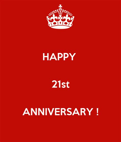 Happy 21st Anniversary Poster Aman Keep Calm O Matic