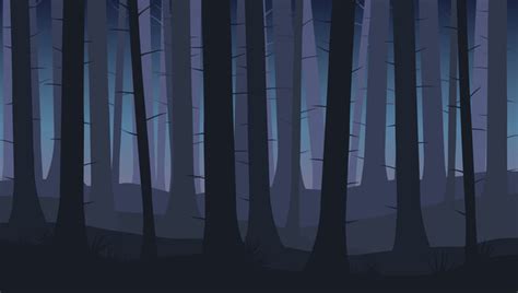 Dark Forest Black And White Clipart