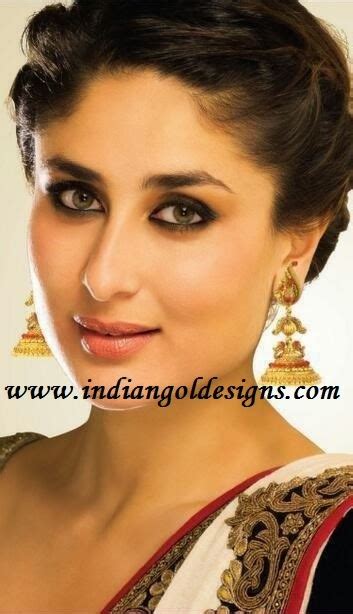 Gold And Diamond Jewellery Designs Kareena Kapoor In Malabar Gold Jhumkas