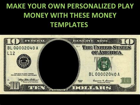 Customizable Fake Money Template Stcharleschill Template