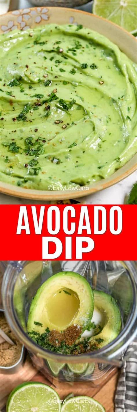 Everyone Loves This Delicious Creamy Homemade Avocado Dip Made With 5 Easy Ingredients Low