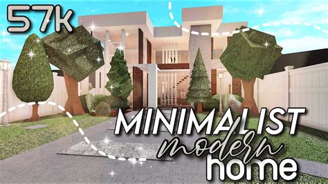 Roblox Bloxburg Minimalist Modern House House Build 5k Subscriber Special Youtube