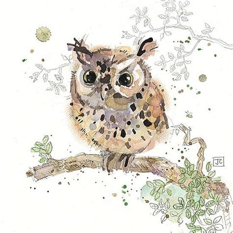 Critters Square New Bug Art Greeting Cards By Jane Crowther Owls