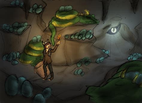 The Dragon Cave Sketch By Dr4wnout On Deviantart