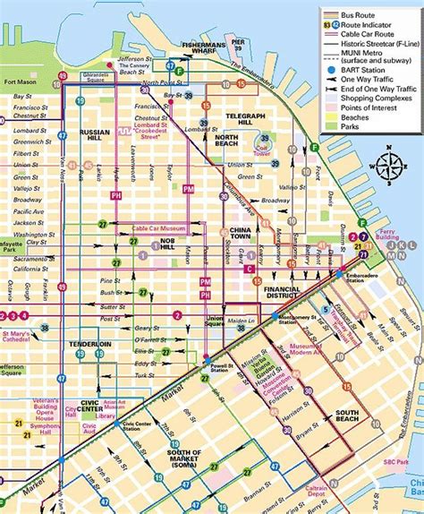 Printable San Francisco Cable Car Map