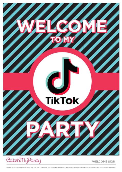 Just 'show up and show app' to redeem offers at businesses in your area. Download These Fun Free TikTok Party Printables! | Catch My Party