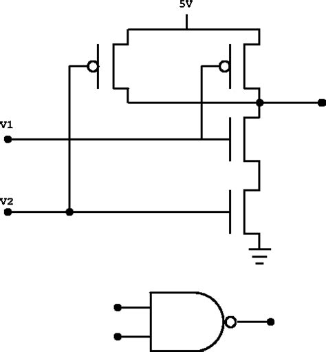 Circuit Of Cmos Nand Gate Circuit Diagram