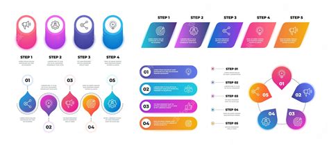 Premium Vector Step Infographic Timeline Graph Chart Workflow