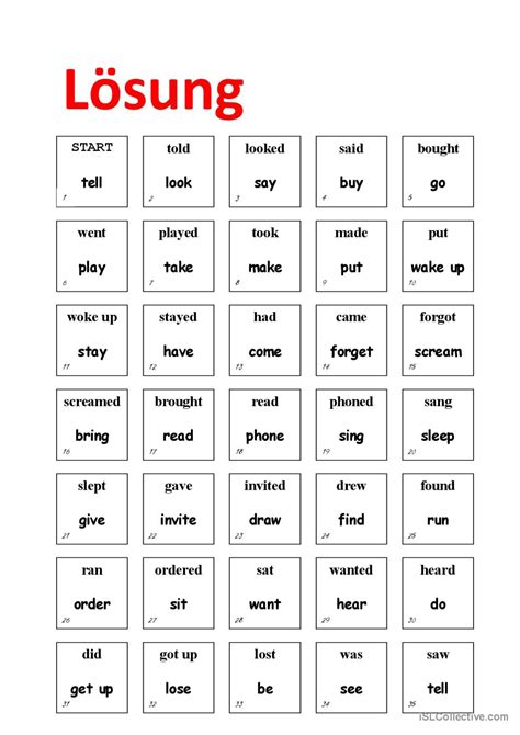 Domino Simple Past English Esl Worksheets Pdf And Doc