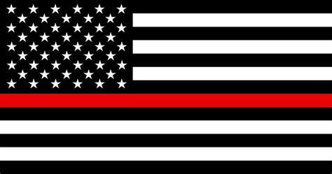 Thin Red Line Firefighters Us Flag Digital Art By World Flags Fine