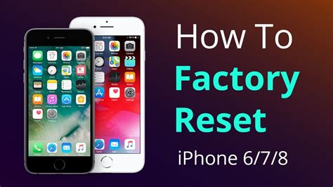 How To Factory Reset Iphone Youtube