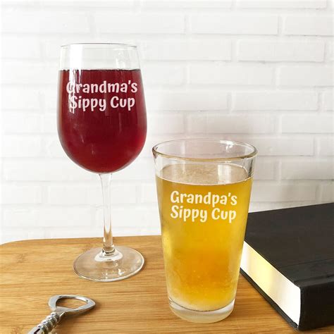 Name Sippy Wine Glasses Name Sippy Cup Pint Glass Etched Mom Etsy