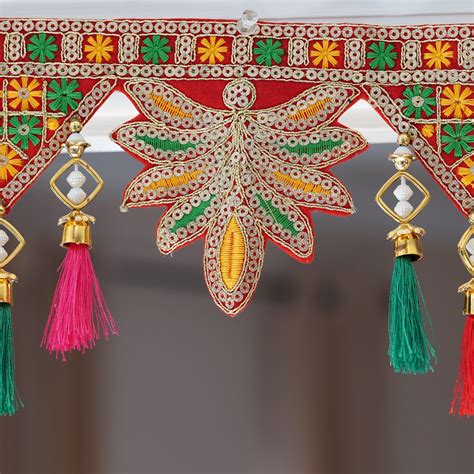 Embellished Traditional Design Pan Shape Door Toran Bandhanwar 36