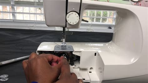 Inserting The Bobbin Thread In Brother Lx Sewing Machine Part