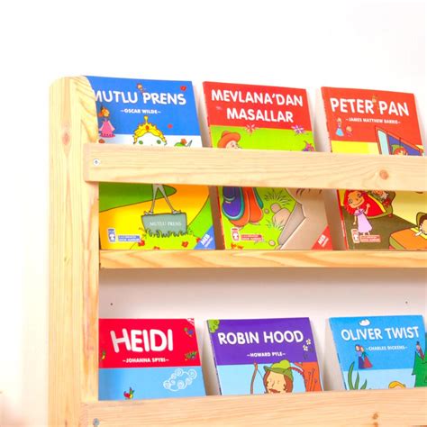 Markaawm Çocuk Odası Eğitici Montessori Kitaplık Mobilya Raf Duvar Rafı