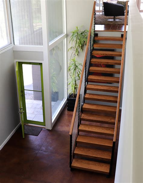 Midcentury Modern Home Open Stairs Pittsford Ny Keuka Studios