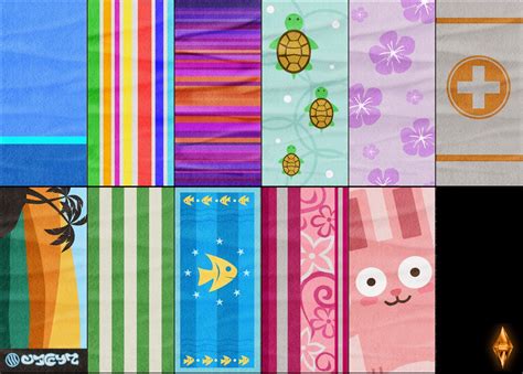 My Sims 4 Blog Ts3 Summer Beach Towels Conversion By Opbsims4designs