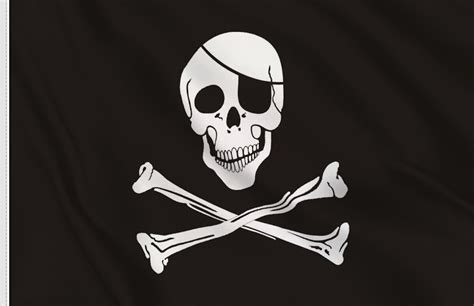 The most common pirate flag material is metal. Pirate Flag