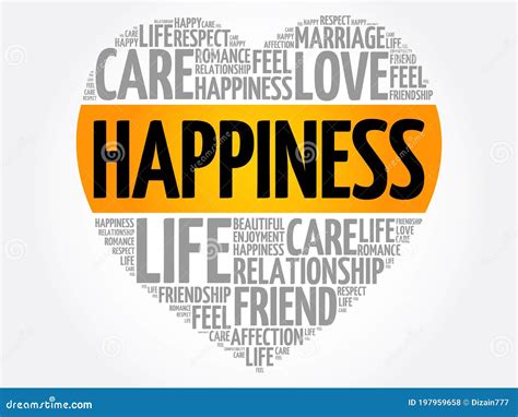 Happiness Word Cloud Collage Stock Illustration Illustration Of