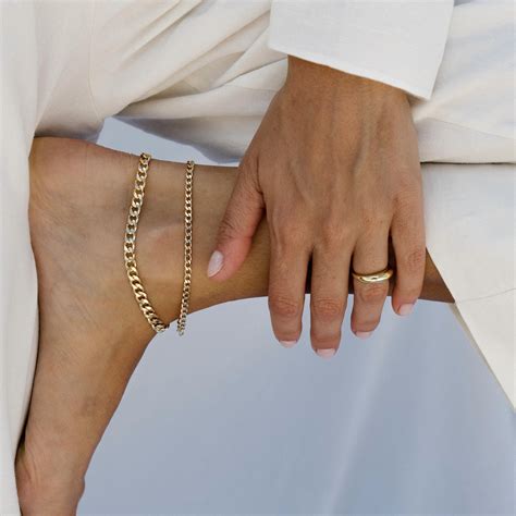 Petite Cuban Link Anklet Bianca Milov Jewelry