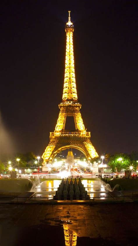 Eiffel Tower Paris Night Iphone 5s Wallpaper Download